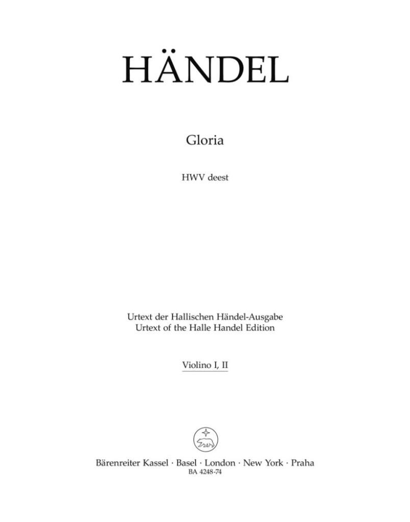 Gloria (Urtext Hallischen Ausgabe) (v1/v2)