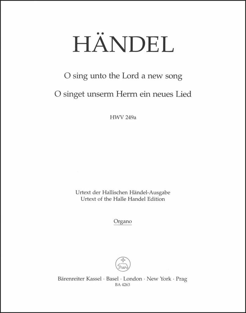 O sing unto the Lord