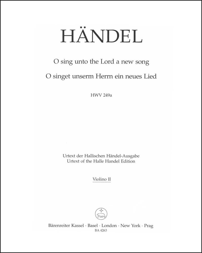 O sing unto the Lord