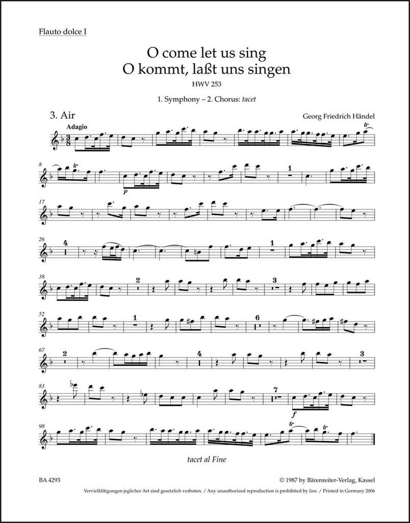 O come let us singorO kommt, lasst uns singen