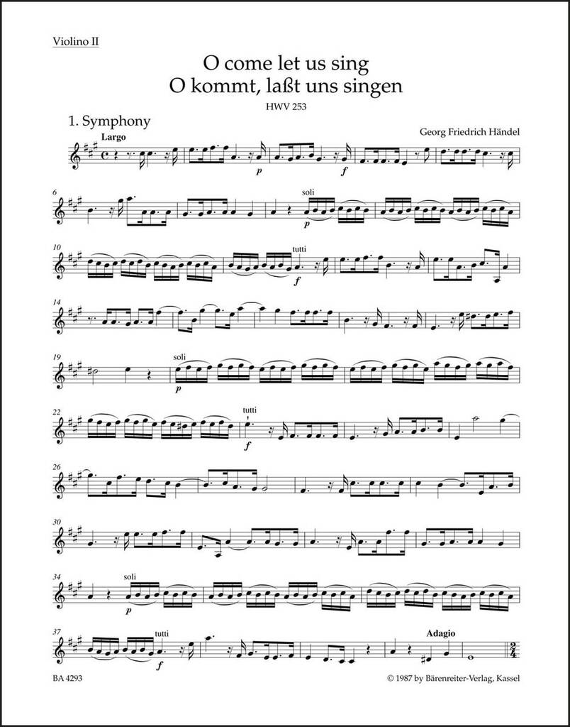 O come let us singorO kommt, lasst uns singen