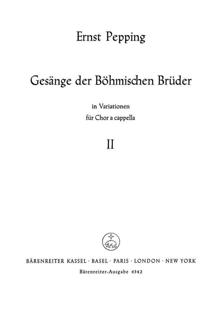 Gesange der Bohmischen Bruder in Variationen, 2