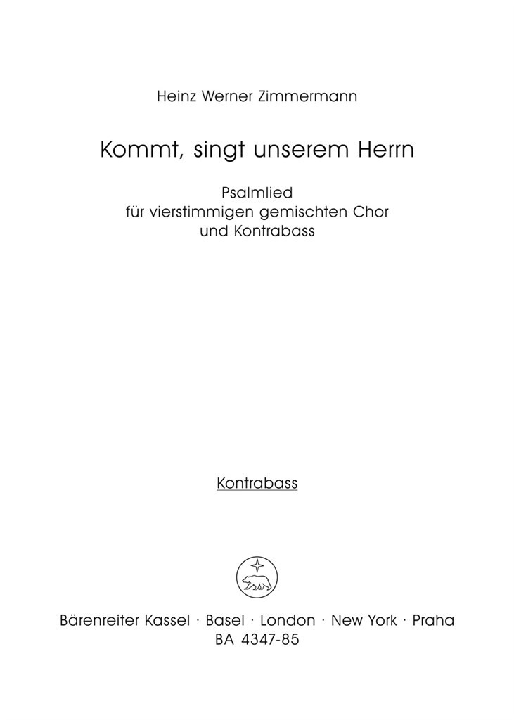 Kommt, singt unserem Herrn