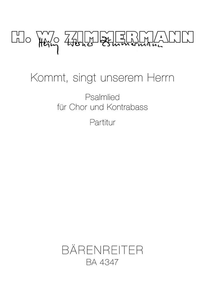 Kommt, singt unserem Herrn