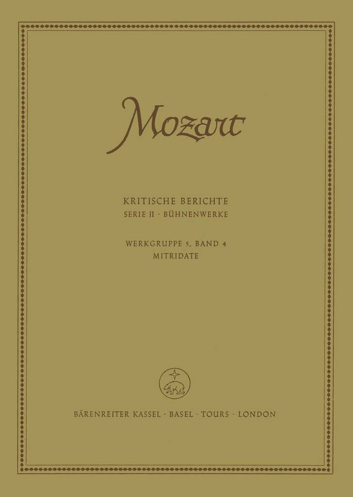 Mitridate, Re di Ponto KV 87 (74a)