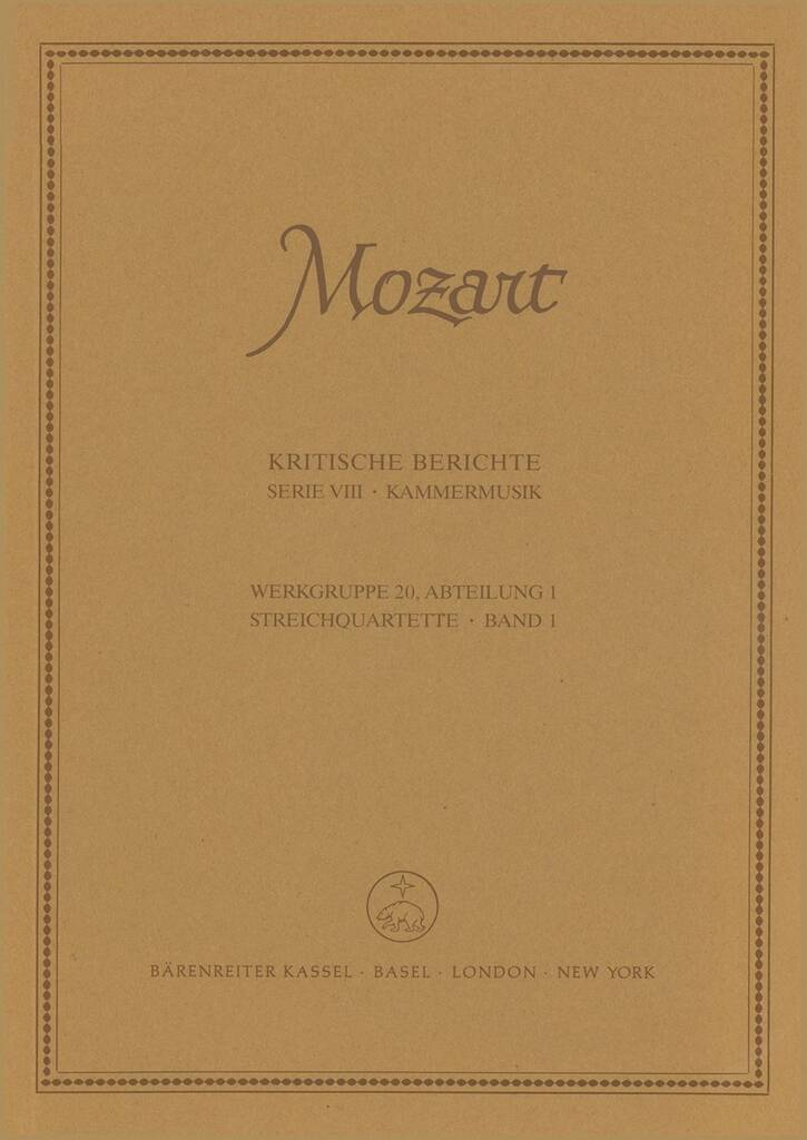 String Quartets, Volume 1