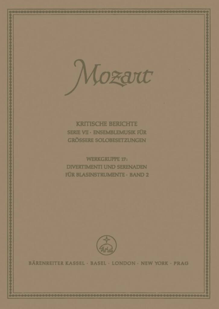 Divertimenti & Serenaden fur Blasinstrumente, Bd 2