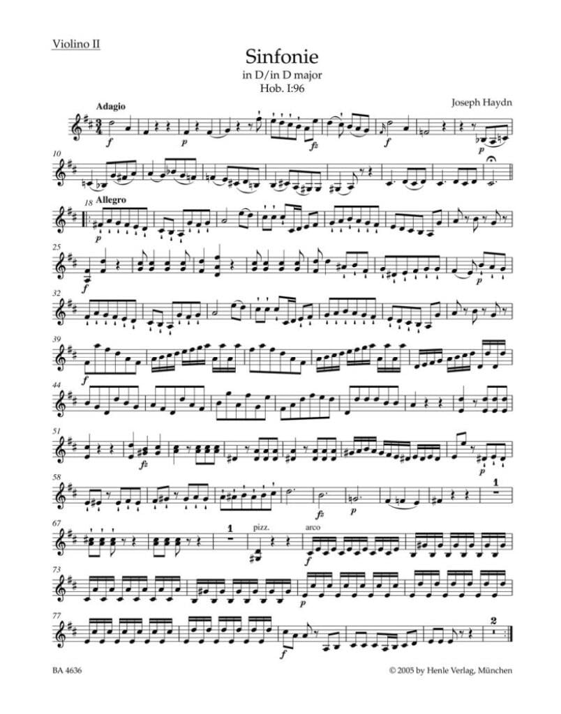 Symphony in D major No. 96