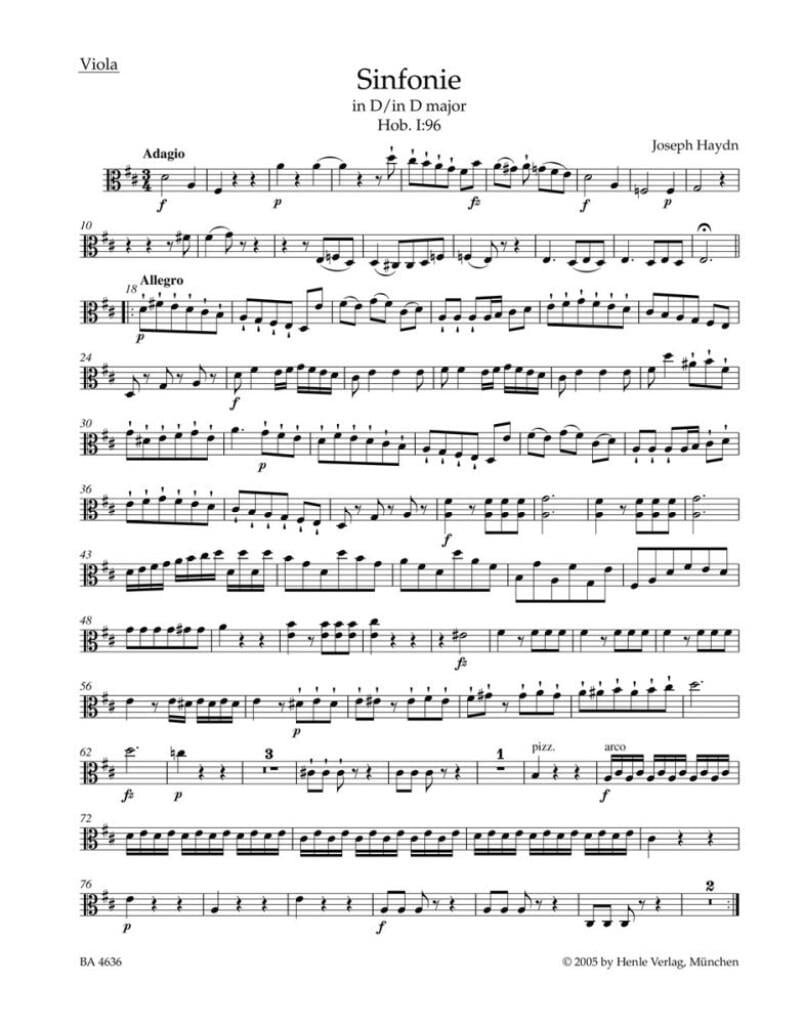 Symphony in D major No. 96