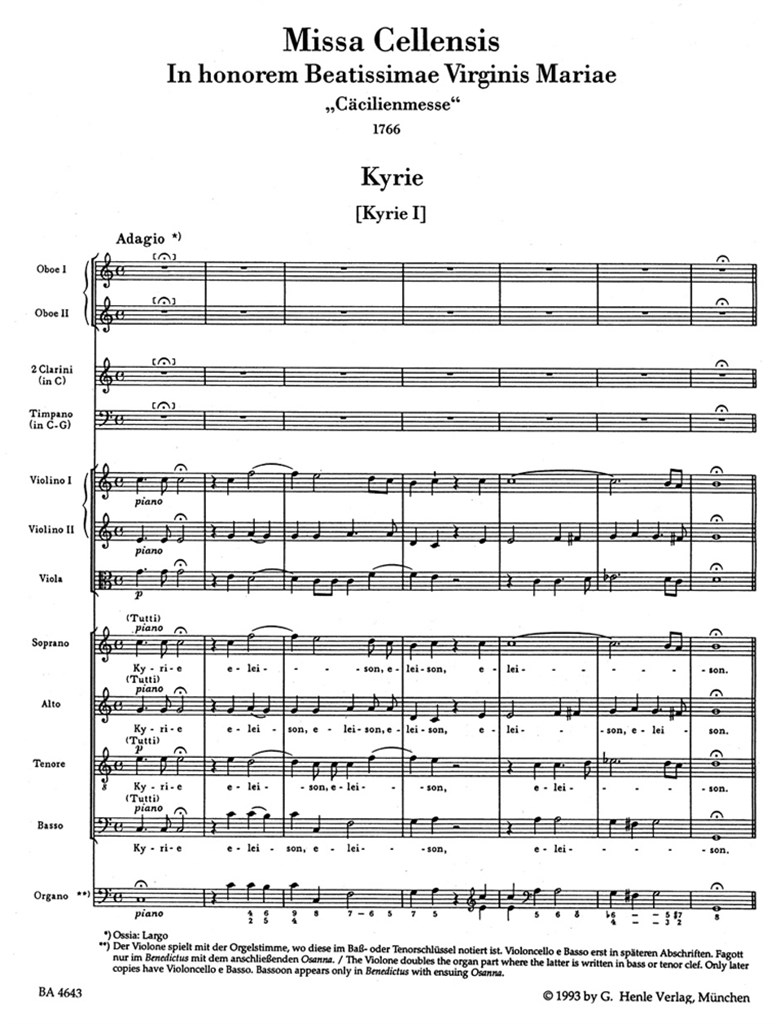 St Cecilia Mass Full Score