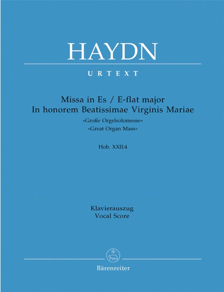 Missa In Honorem Beatissimae Virgin Mariae E -Flat