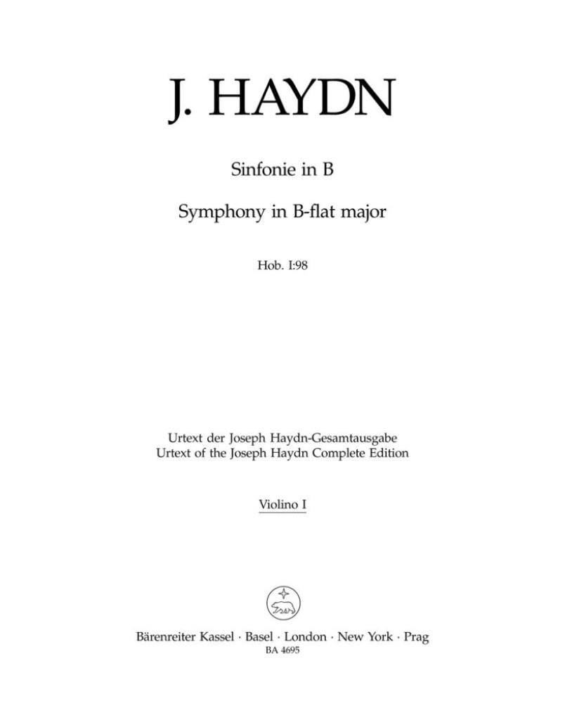 Symphony in Bb major Hob. I:98