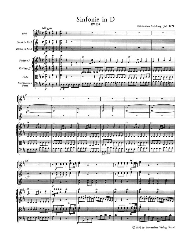 Symphony in D Major No. 20