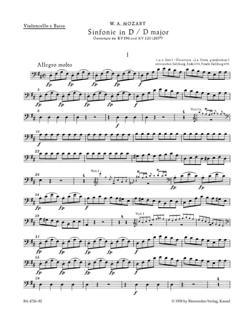Symphony in D major (K.196/K.121)