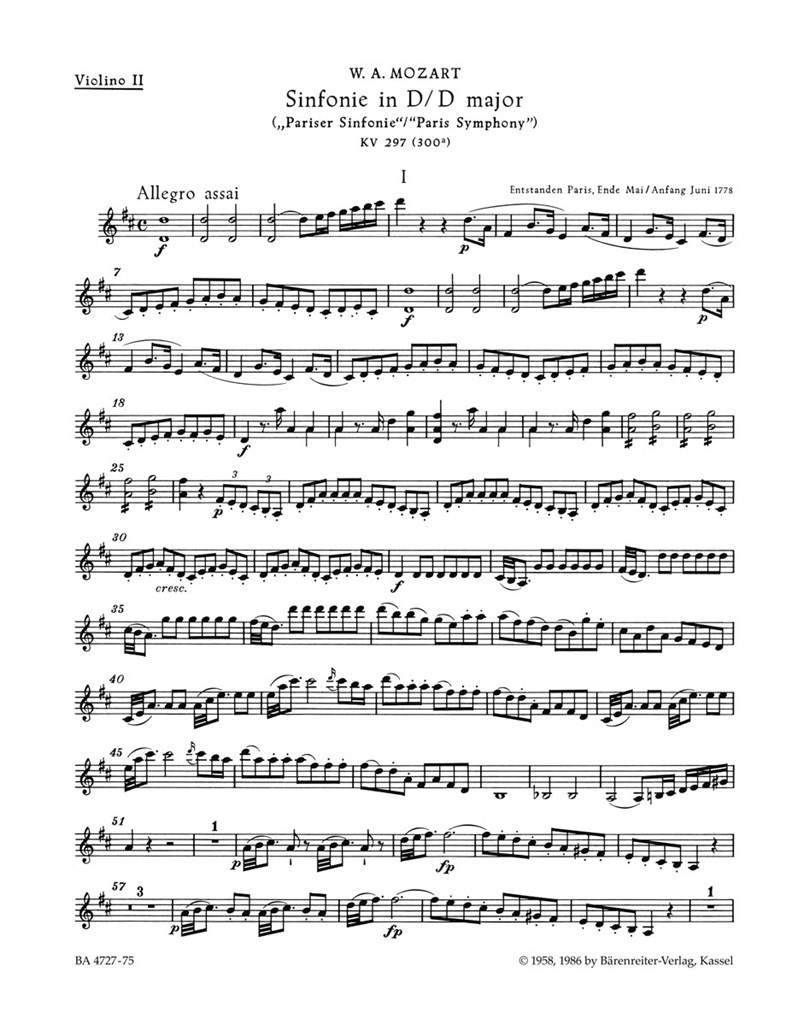 Symphony in D major No. 31