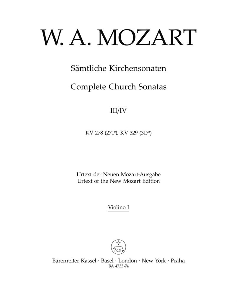 Samtliche Kirchensonaten, Heft 3/4