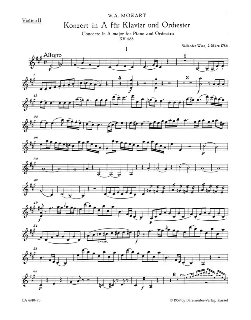 Concerto in A Major No. 23