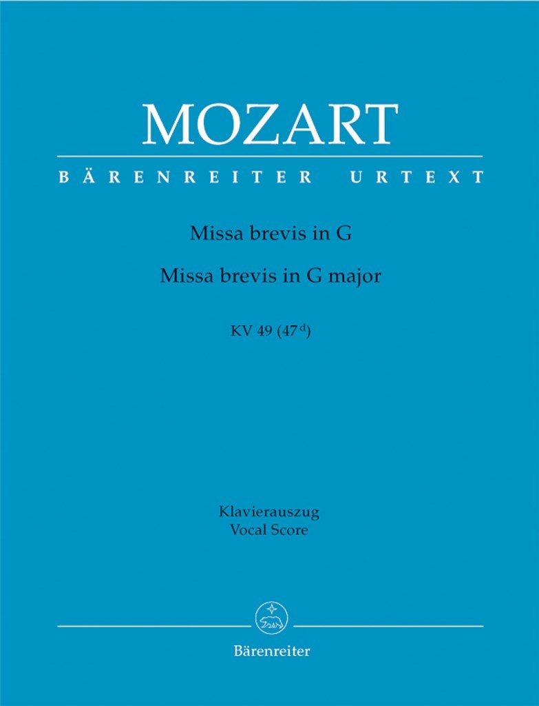Missa In Sol Major Kv 49