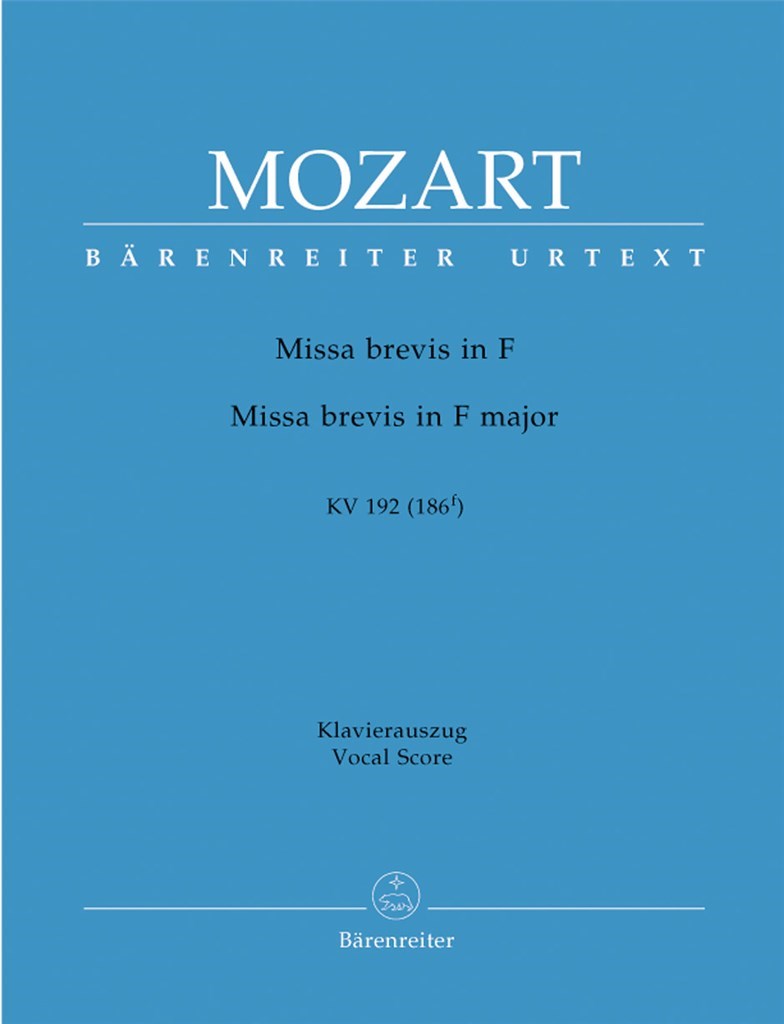Missa Brevis In Fa Kv 192 (186 F)