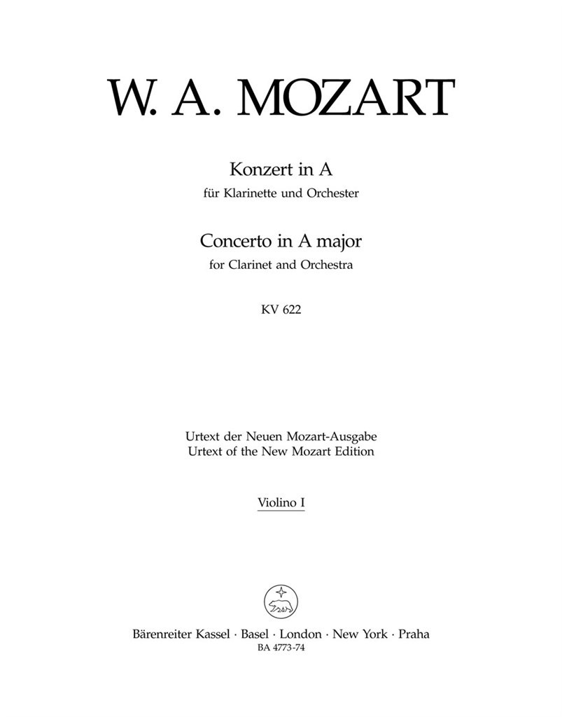 Concerto for Clarinet and Orchestra A major KV 622