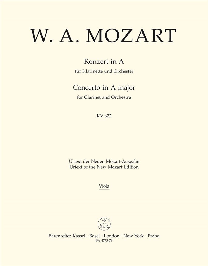 Concerto for Clarinet and Orchestra A major KV 622