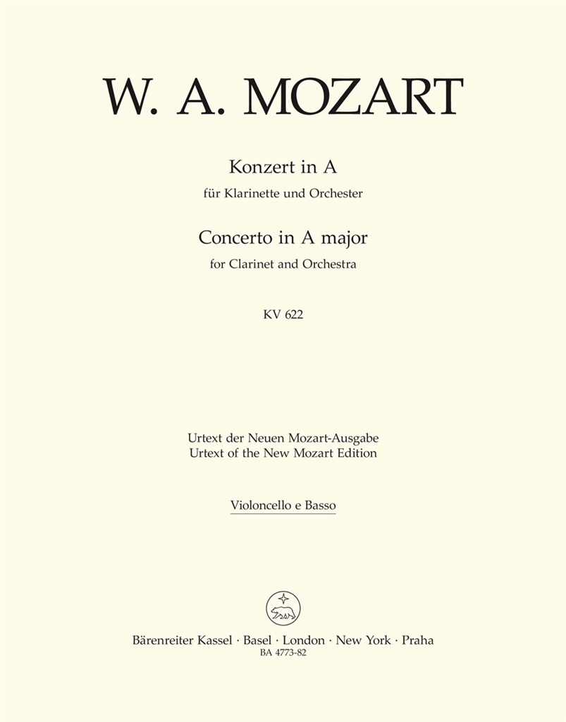 Concerto for Clarinet and Orchestra A major KV 622