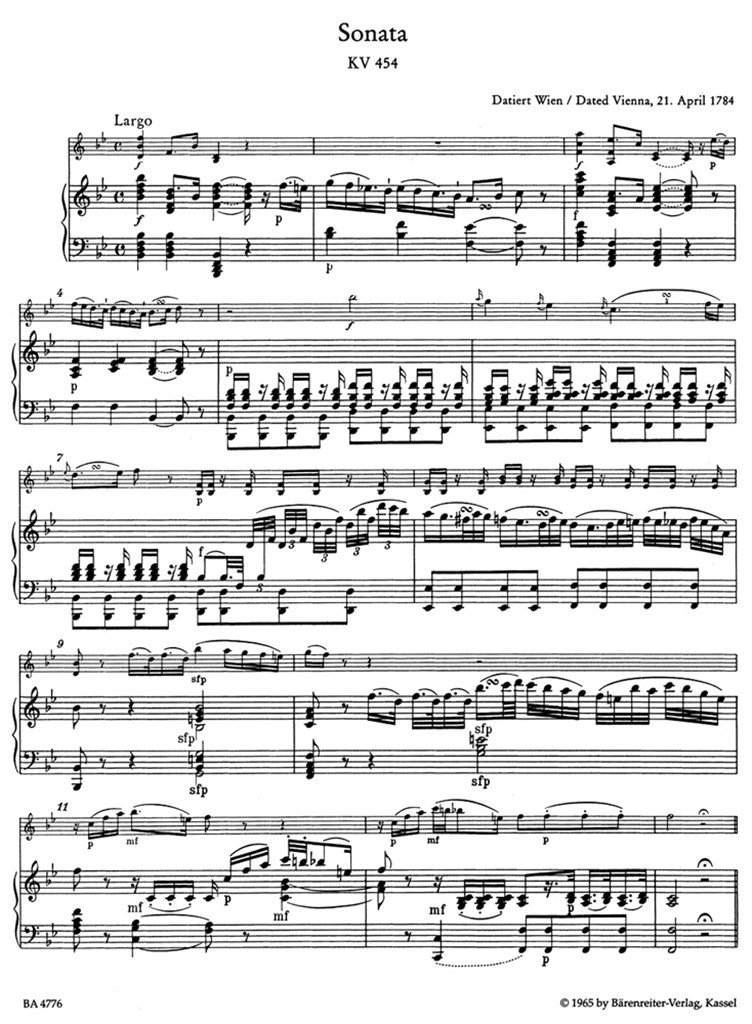 Sonatas for Piano and Violin