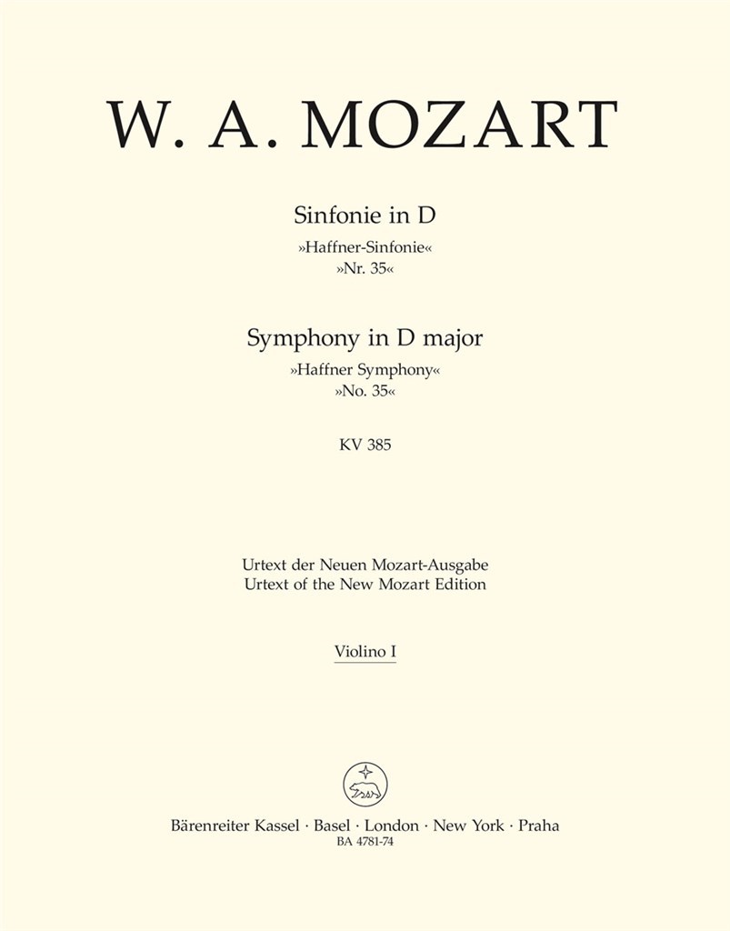 Symphony in D Major No. 35 'Haffner Symphony'