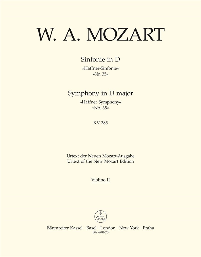 Symphony in D Major No. 35 'Haffner Symphony'