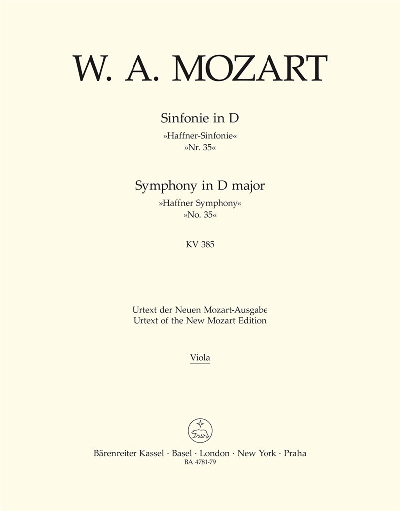 Symphony in D Major No. 35 'Haffner Symphony'