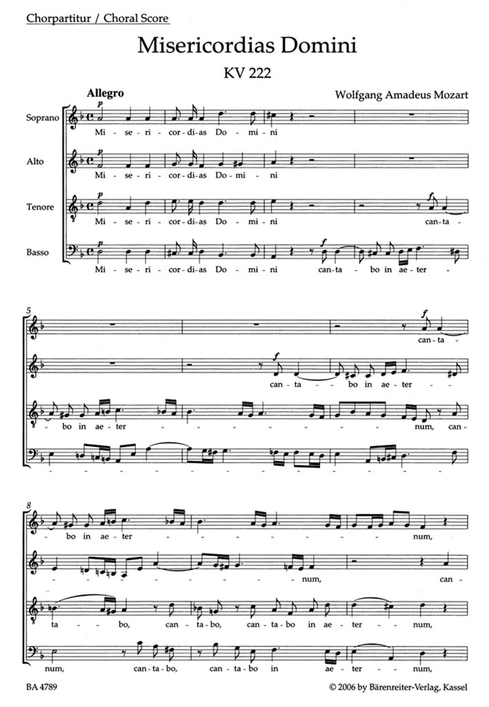 Misericordias Domini K.222 (205a)