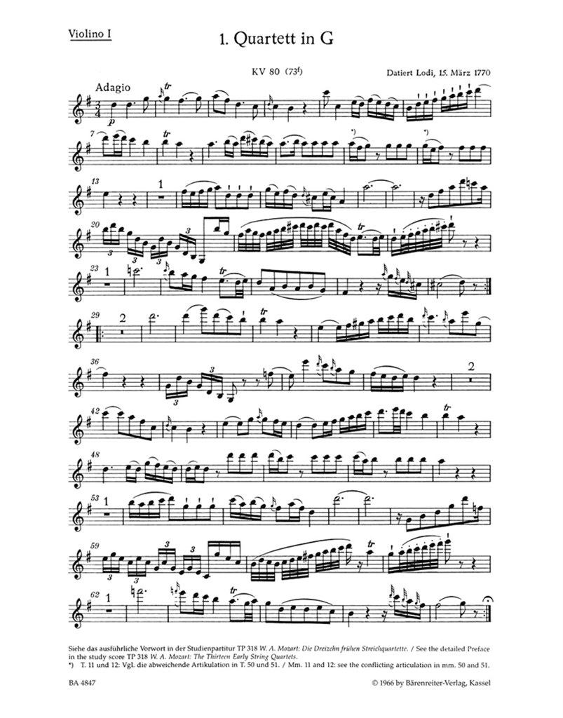 Fruhe Streichquartetten(13) 1