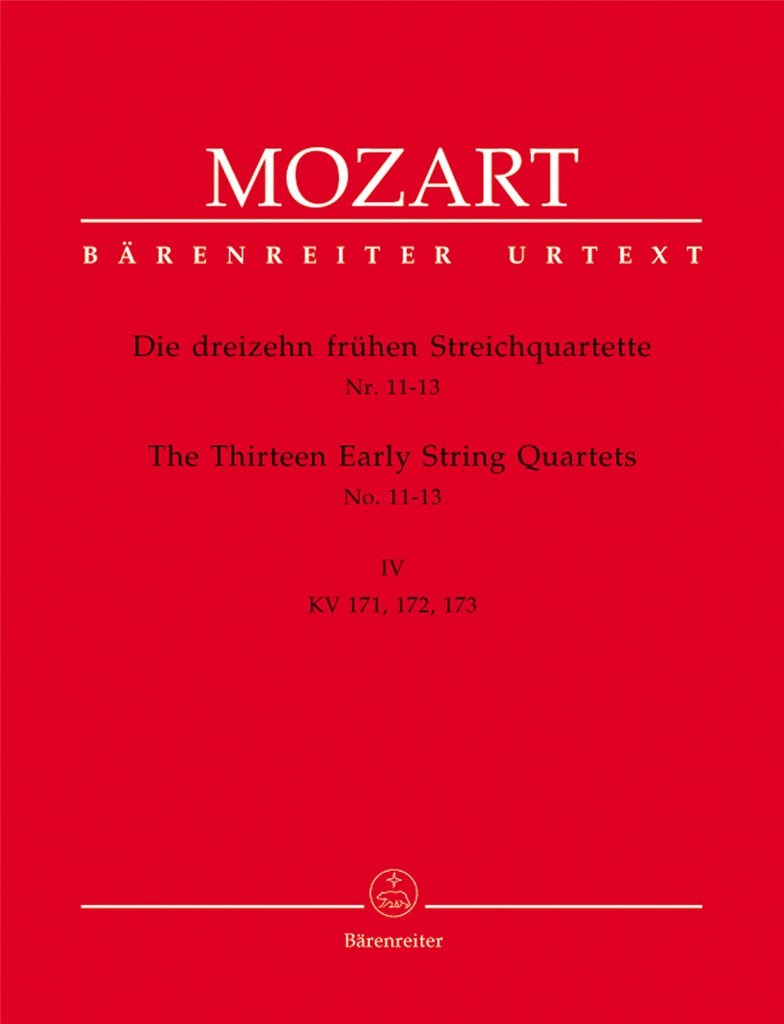 13 Fruhe Streichquartetten 4
