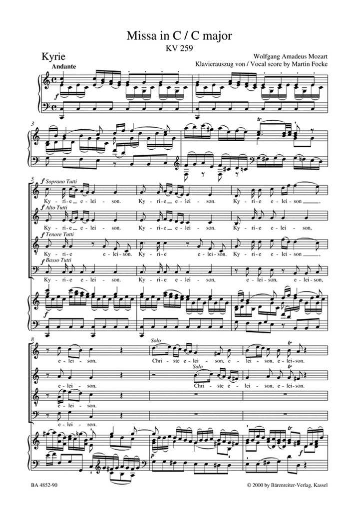 Missa Brevis C KV259