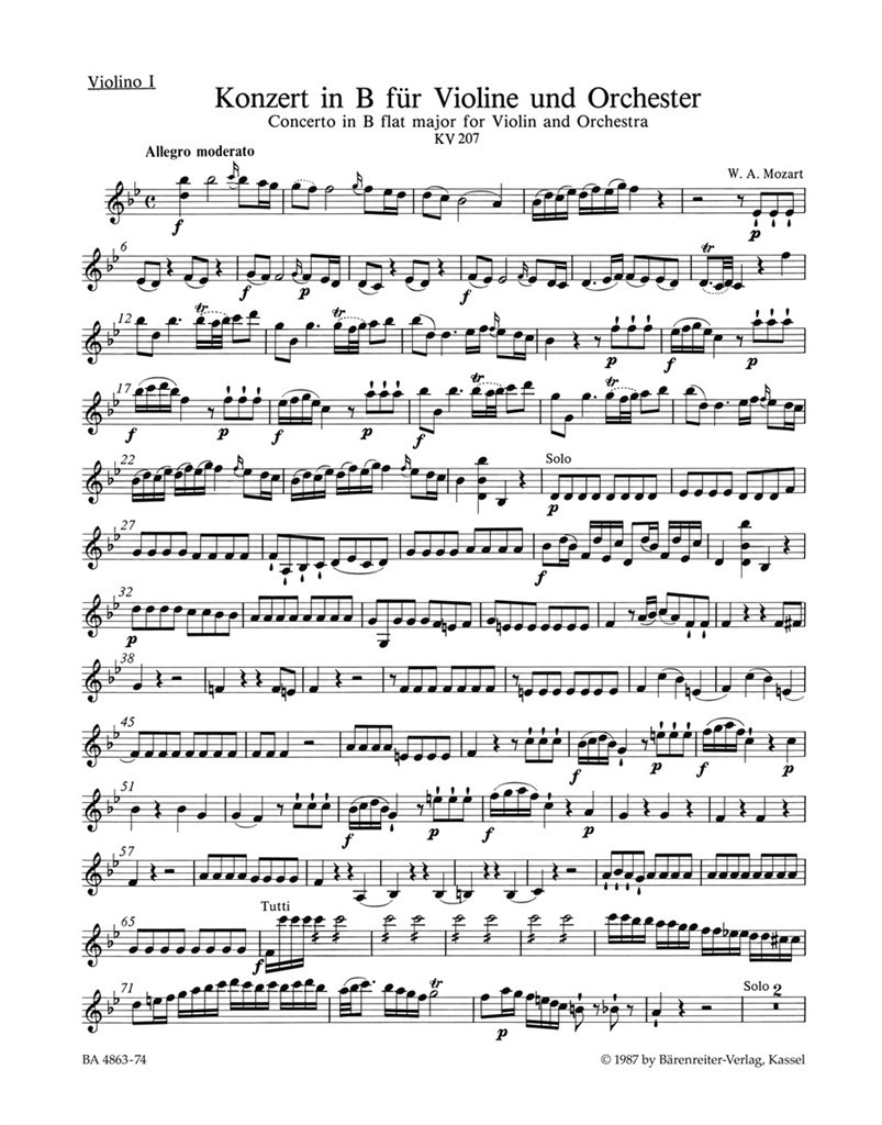 Concerto in Bb flat Major no. 1