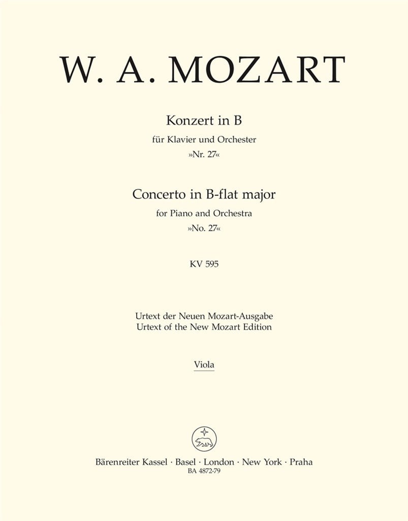 Concerto for Piano No. 27 in Bb major