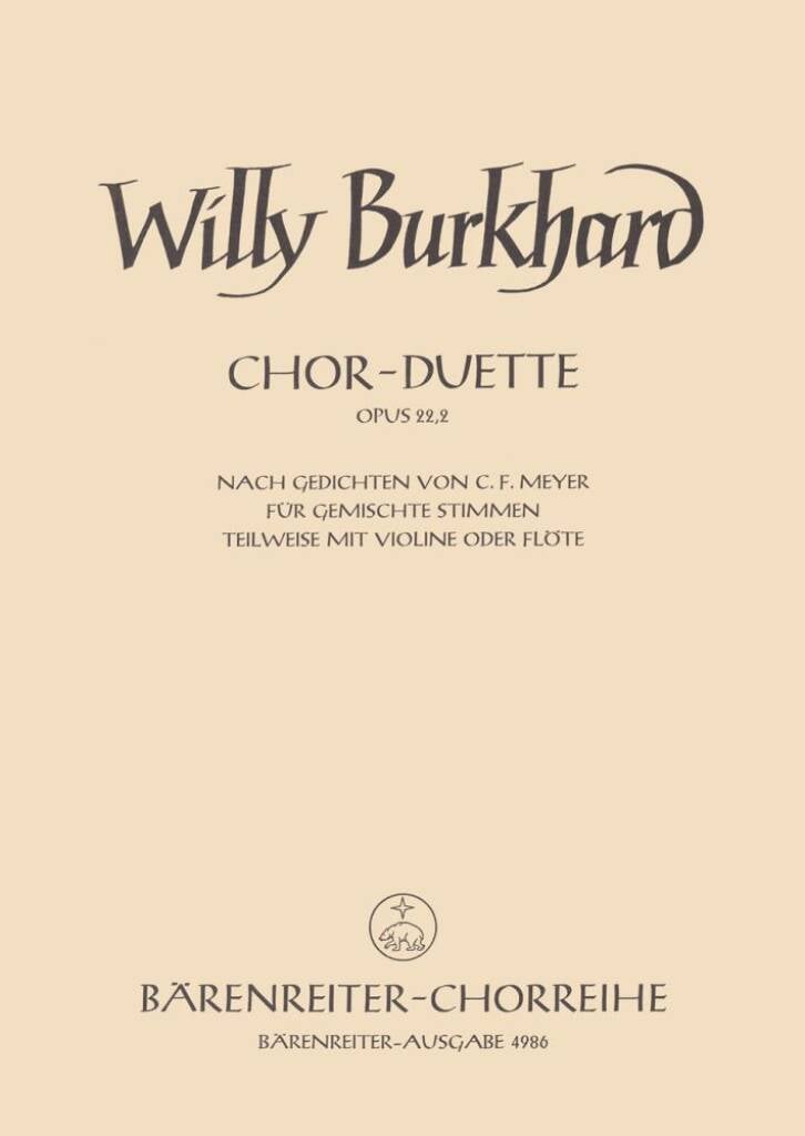 Chor-Duette nach Gedichten von C.F. Meyer