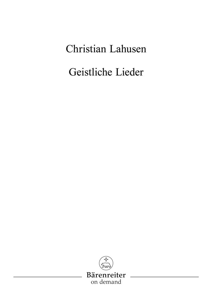 Geistliche Lieder