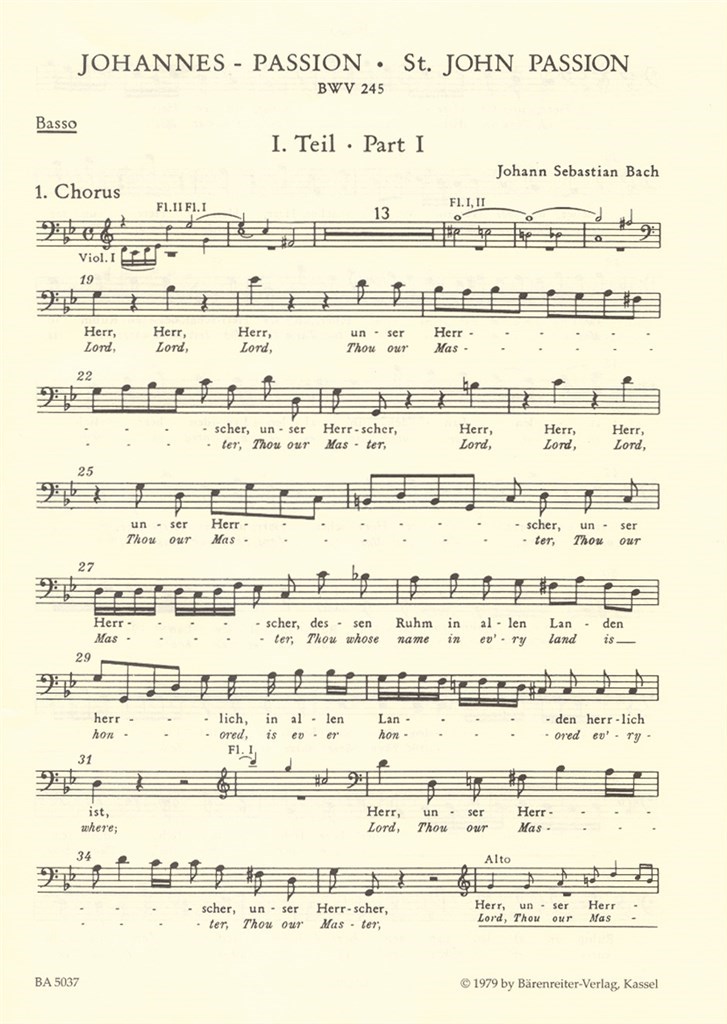 Johannes-Passion (St. John Passion) BWV 245