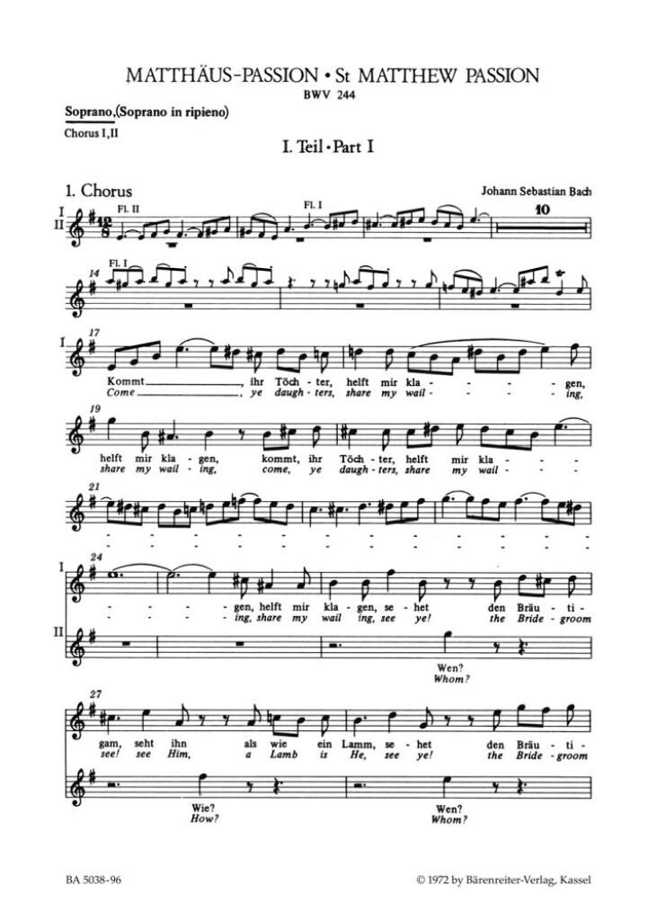 Matthaus-Passion BWV244