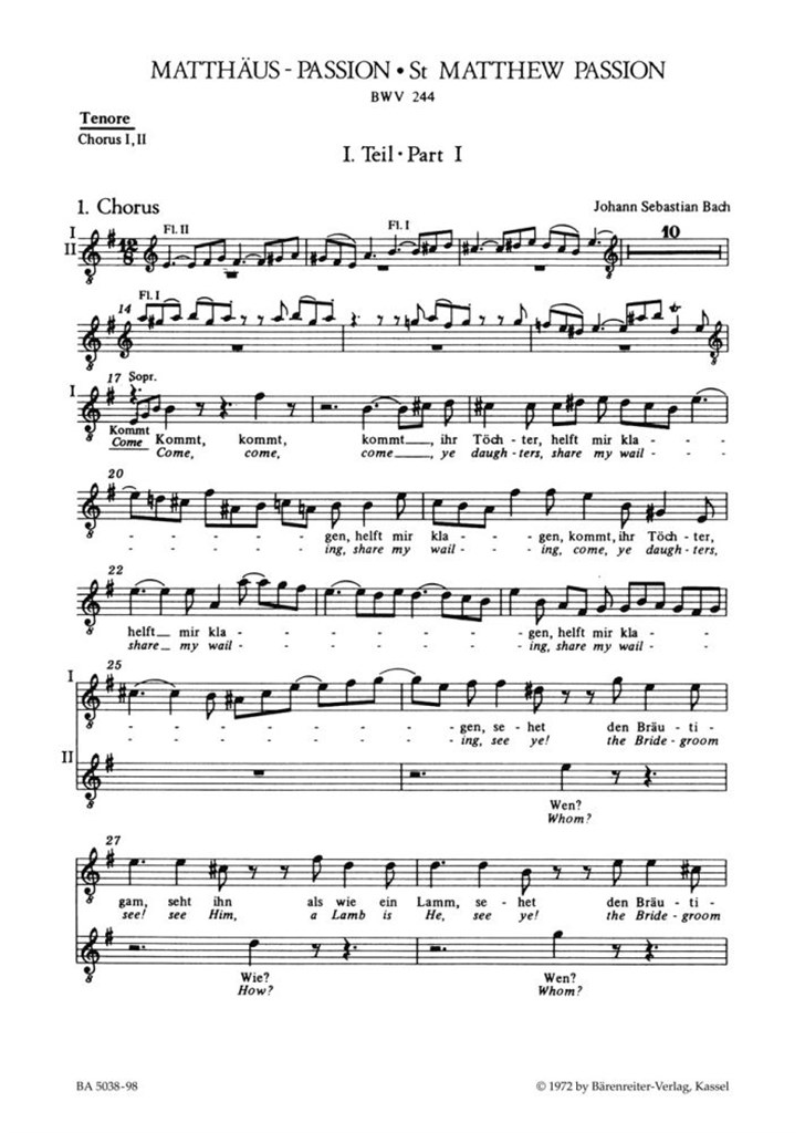 Matthaus-Passion BWV244