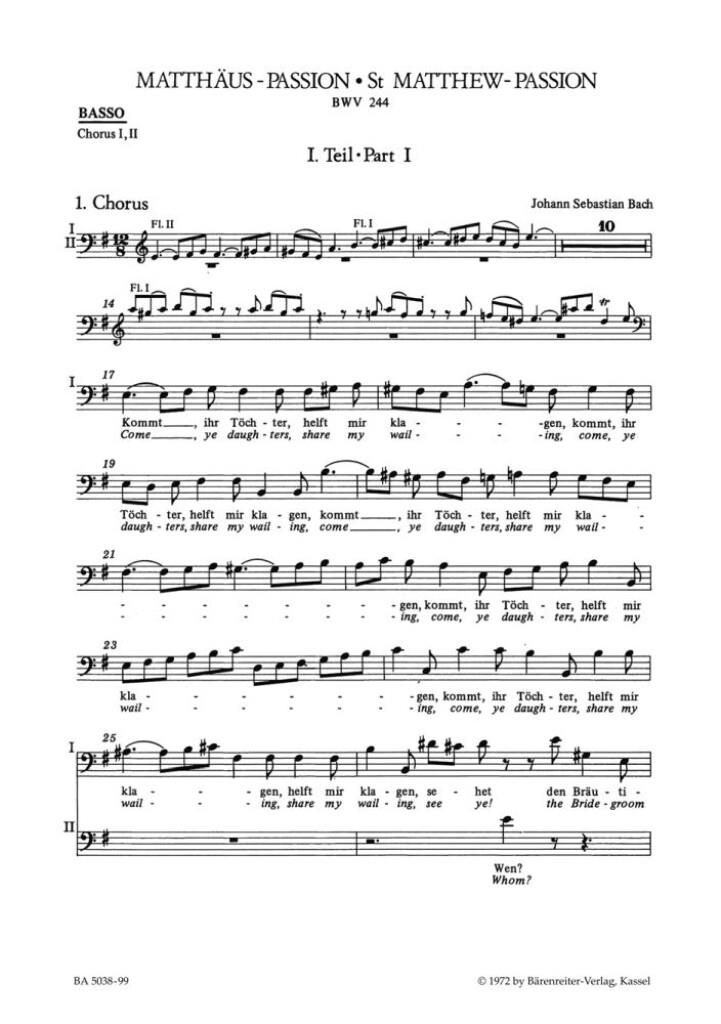 Matthaus-Passion BWV244