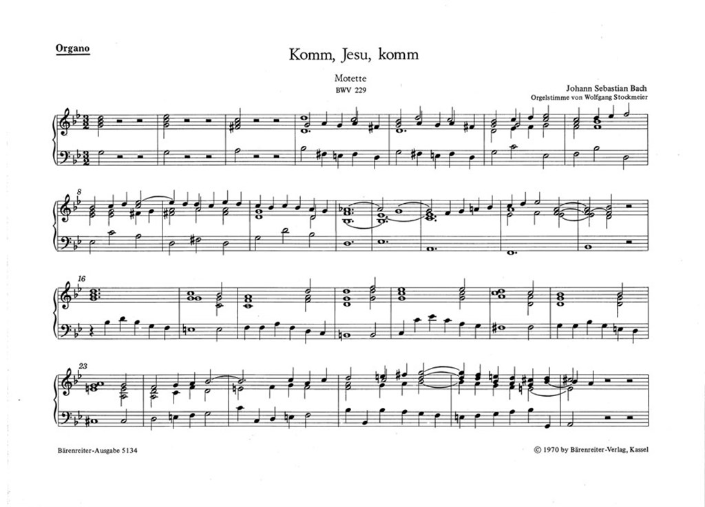 Komm, Jesu, Komm BWV229 ( Motet )