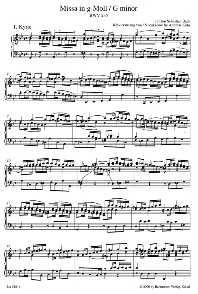 Messe G BWV235