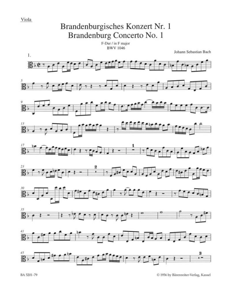 Brandenburg Concerto No. 1 & Org. Version Sinfonia