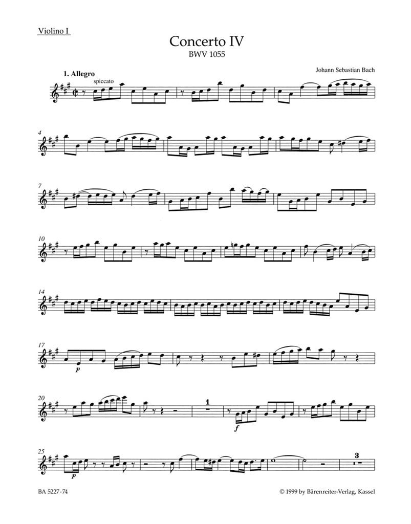 Concerto in A Major no. 4