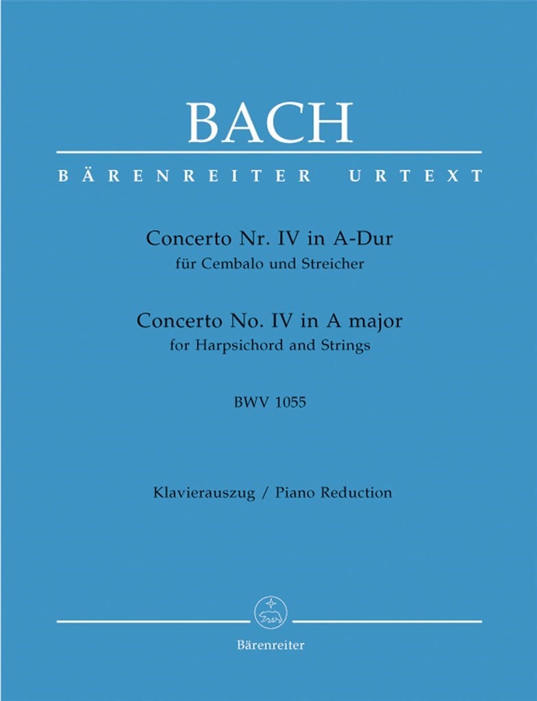 Cembalokonzert Iv A-Dur Bwv 1055