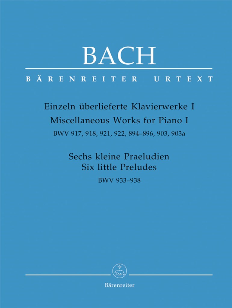 Klavierwerke 1 BWV917 918 921