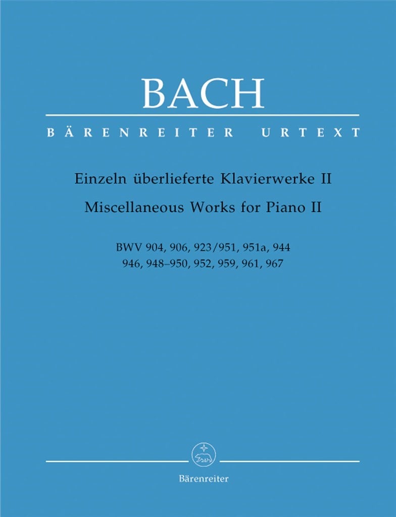 Klavierwerke 2 BWV 904 906 923