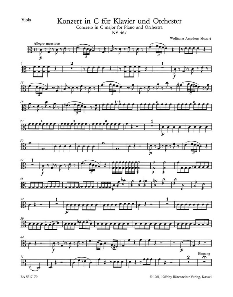 Concerto for Piano No. 21 in C major
